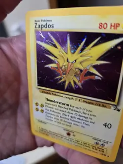 Pokemon TCG WOTC Fossil Zapdos 15/62 Cosmos Holo Rare Thunderstorm Deck MINT - Image 4