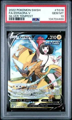 Pokemon PSA 10 Silver Tempest: Trainer Gallery Full Art Zeraora V TG16/TG30 - Image 1