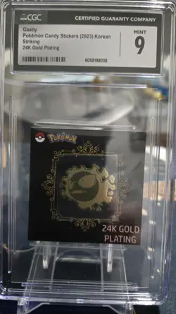 2023 Pokemon Candy Stickers Gastly 24K Gold Plating (Korean) CGC 9 - Image 1