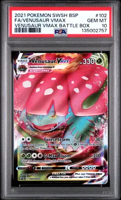 Venusaur Vmax 102 Battle Box Swsh Black Star Promo Pokemon PSA 10 - Image 1