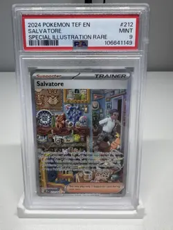 Salvatore 212/162 SIR Special Illustration Rare Temporal Forces Pokemon PSA 9 - Image 1