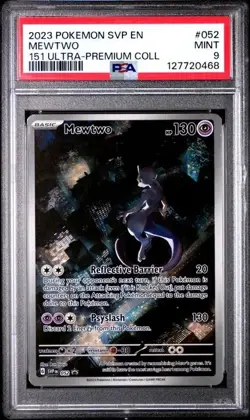 2023 POKEMON SVP EN-SV BLACK STAR PROMO 151 ULTRA-PREM COLL #052 MEWTWO PSA 9 - Image 1