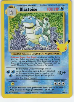 Blastoise 2/102 Classic Collection Holo Celebrations NM Pokemon - Image 1