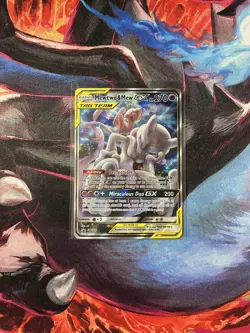 Pokemon TCG Mewtwo & Mew GX SM191 Tag Team Black Star Promo Sun & Moon LP - Image 1