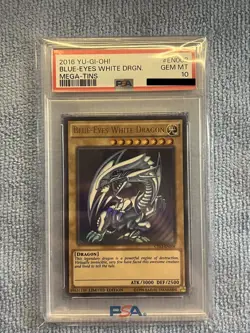 2016 YU-GI-OH! MEGA-TINS EN008 BLUE-EYES WHITE DRAGON - PSA 10 - Image 1