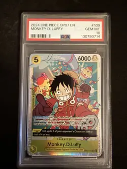 One Piece CCG Monkey.D.Luffy OP07-109 500 Years In The Future Sr PSA 10 English - Image 1