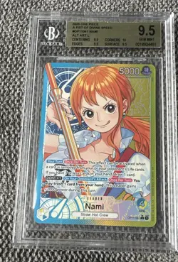 2025 ONE PIECE OP11 DIVINE SPEED ALT ART OP11-041 NAMI LEADER BGS 9.5 - Image 1