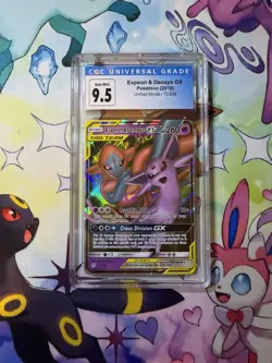 Pokemon TCG Unified Minds Espeon & Deoxys Tag Team GX Holo Card 72/236 CGC 9.5 - Image 1
