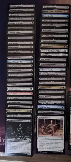 Lot of 100 Magic The Gathering Zombie/Graveyard C/Uc/R Foils/Tokens/Land Cards - Image 2