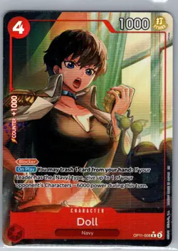 Doll (Alt Art) OP11-008 English A Fist of Divine Speed - One Piece Card - NM - Image 1