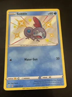 Pokemon Card TCG Sobble Shiny Holo Rare Shining Fates: Shiny Vault SV025/SV122 - Image 1