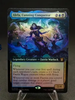 Alela, Cunning Conqueror (Extended Art) Commander: Wilds of Eldraine Foil NM - Image 1