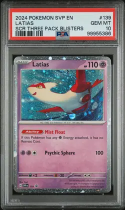 2024 POKEMON SVP EN-SV BLACK STAR PROMO #139 LATIAS PSA 10 - Image 1