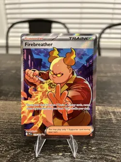 Fire Breather 119/94 Full Art Trainer Holo Me02: Phantasmal Flames Pokemon TCG - Image 1