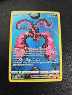 Pokemon Galarian Moltres SWSH284 Crown Zenith Tin Holo Black Star Promo LP - Image 1
