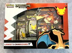 Pokemon Celebrations 25th Anniversary Lance’s Charizard V Collection Box Sealed - Image 1