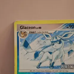 Glaceon 20/100 Pokemon Platinum Stamped Burger King Promo Reverse Holo HP - Image 2