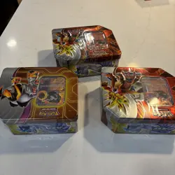 2x Pokemon TCG Gouging Fire & 1x Iron Boulder EX 5 Booster Pack Tin 2024 Sealed - Image 3