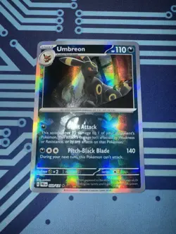 2025 POKEMON PRE EN PRISMATIC EVOLUTIONS MASTER BALL HOLO UMBREON NM CLEAN - Image 1