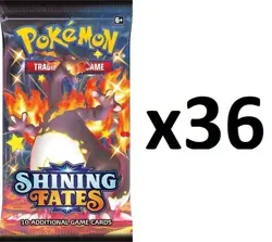 Pokemon TCG Shining Fates Booster Pack Lot of 36 FACTORY SEALED PACKS! - Image 1