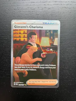 Pokemon TCG Giovanni’s Charisma 204/165 Scarlet & Violet 151 Full Art NM - Image 1