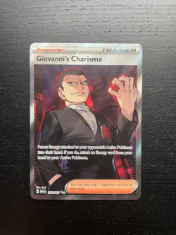 Pokemon Giovanni’s Charisma 197/165 Full Art SR Scarlet & Violet 151 NM - Image 1