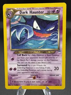 Pokemon TCG Dark Haunter 36/105 Non Holo Uncommon Neo Destiny MP - Image 1