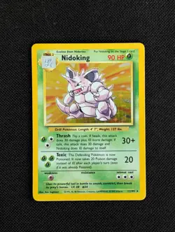 Pokemon Nidoking Holo 11/102 Base Set (Nintendo 1999) w/Video NM / LP - Image 3