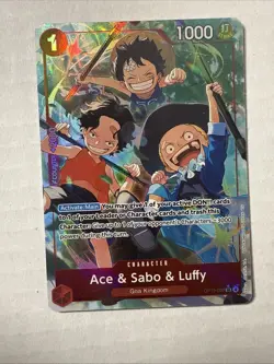 One Piece CCG TCG Ace & Sabo & Luffy Alternate Art OP13 Carrying On His Will - Image 3