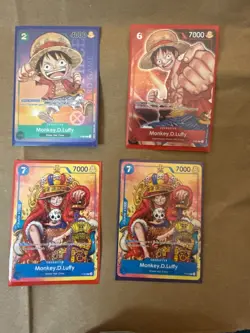 One Piece TCG CCG Monkey.D.Luffy Promo and Alt Art AA, and Parallel Card lot - Image 2