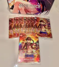 x10 One Piece Monkey D. Luffy ST10-006 Treasure Booster Promo Sealed Lot Bundle - Image 1