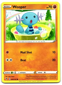 Wooper 083/185 - Vivid Voltage Common Pokemon TCG - LP Card - Image 1