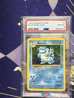 1999 Pokemon Card Game Base Set BLASTOISE #2/102 PSA 8 - Image 1