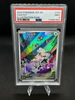 PSA 9 Illustration Rare Chatot #181 - Pokemon Trading Card - Image 1