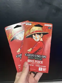 One Piece Card Game Carrying On His Will OP-13 Sleeved Booster Pack Set Lot of 2 - Image 1