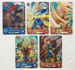 Lot of 5 Japanese Dragon Ball Super Dragonball Heroes TCG Promo Card Set - Image 1