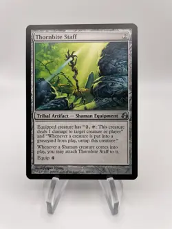 Thornbite Staff - Morningtide - Uncommon - MTG - Shaman Equipment - NM/M Cond - Image 1