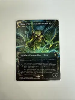 Nissa, Who Shakes the World Borderless Raised Foil Bloomburrow NM MTG - Image 1