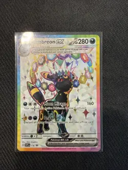 Prismatic Evolutions Premium Figure Collection Umbreon ex 176 Holo Promo Pokemon - Image 1