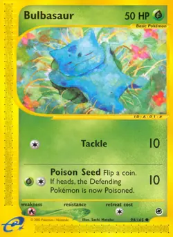 Moderately Played Bulbasaur - 94/165 - Common Pokemon Expedition - Image 1