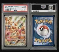 Pokemon TCG Eevee 188/167 IR Twilight Masquerade 2024 Rare PSA 10 Gem Mint - Image 3
