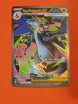 VERY CLEAN COPY Pokemon Phantasmal Flames Mega Charizard X ex 109/094 Full Art - Image 4