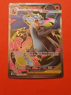 VERY CLEAN COPY Pokemon Phantasmal Flames Mega Charizard X ex 109/094 Full Art - Image 5