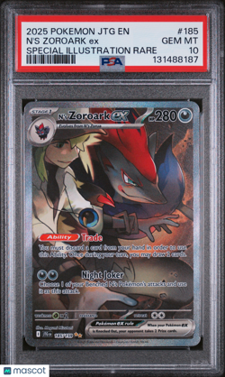 2025 Pokemon Journey Together N'S Zoroark EX Special Illustration PSA 10 185/159 - Image 1