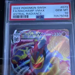 PSA GEM MT 10 Pokemon TCG Machamp VMAX Astral Radiance 073 - Image 3