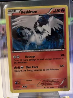 Pokemon TCG Reshiram Next Destinies 21/99 Regular Rare MP - Image 1