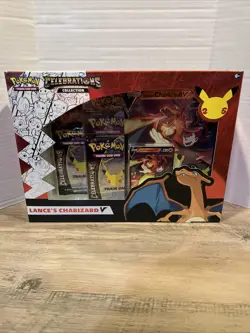 Pokemon TCG: Celebrations Collection Box Lance's Charizard V Sealed 820650809392 - Image 1