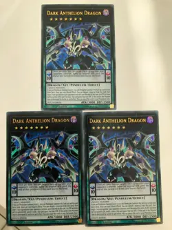 Yugioh Dark Anthelion Dragon DUOV-EN036 Ultra Rare NM x3 Play Set - Image 1