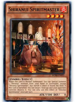 1x (LP) Shiranui Spiritmaster - BOSH-EN033 - Rare - 1st Edition YuGiOh - Image 1