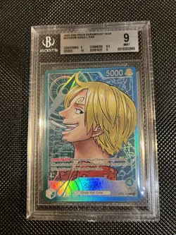 2023 ONE PIECE PARAMOUNT WAR #OP02026 SANJI L PAR BGS 9 - Image 1